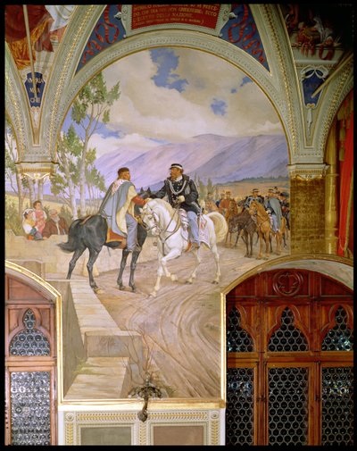 The Meeting Between Giuseppe Garibaldi and King Vittorio Emmanuele II on the 26th of October 1860 at Teano, Italy, 1886 by Pietro Aldi